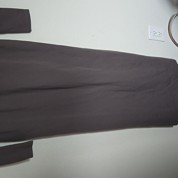 LPA SANTINO Maxi Grey Tie Front Elegant Long Sleeve Dress Size M FORMAL EVENT - Picture 6 of 11